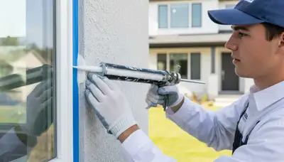 Professional caulking and sealing on Boulder CO home exterior by local house painters