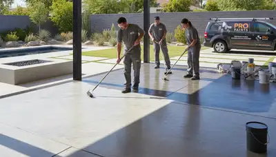 Professional concrete staining in Boulder CO enhancing patio durability and decorative curb appeal