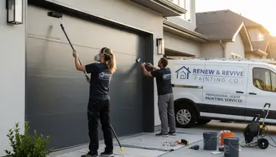 Professional garage door painting in Boulder CO enhancing curb appeal with durable exterior finishes