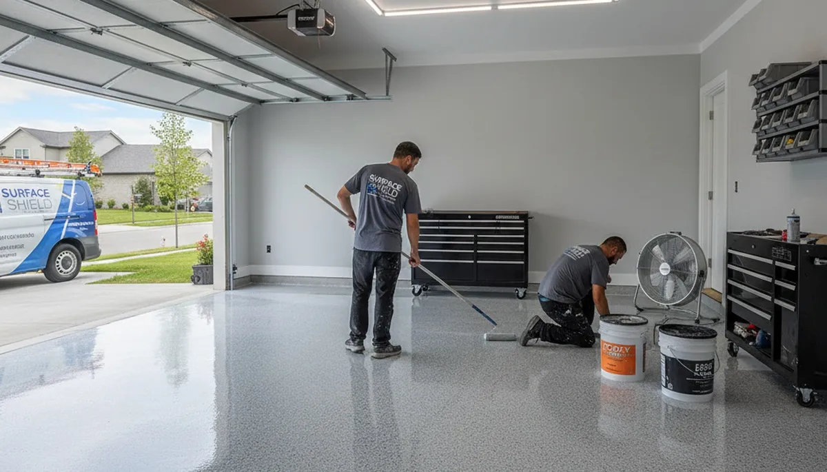 Professional epoxy garage floor coating in Boulder, CO for durable, weather-resistant concrete surfaces