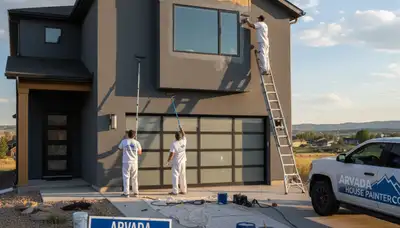 Boulder, CO house painters preparing a home exterior for professional painting services