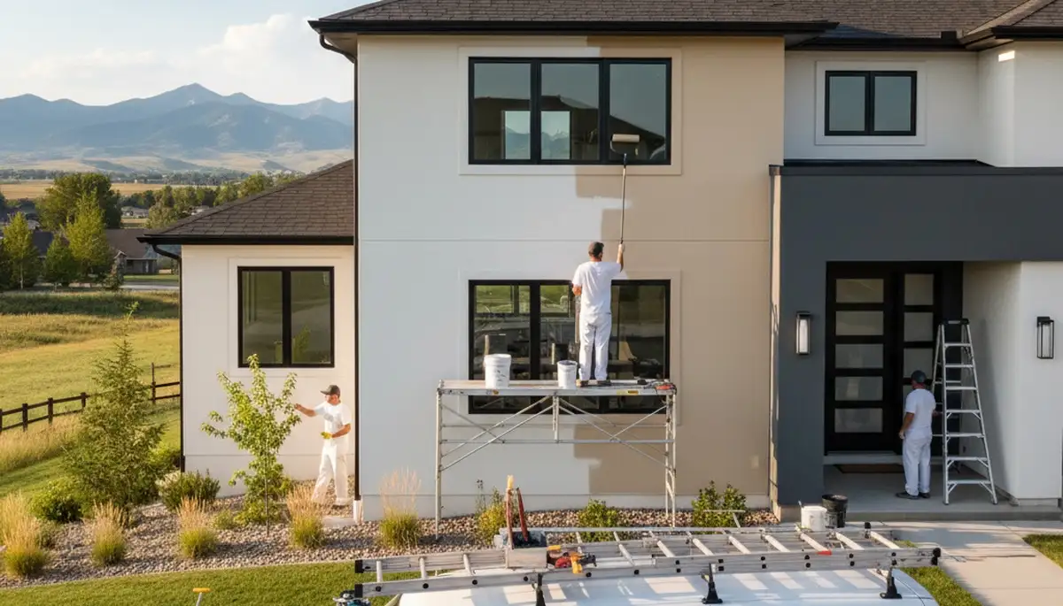 Boulder, CO house painters on a residential painting project for exterior home improvement
