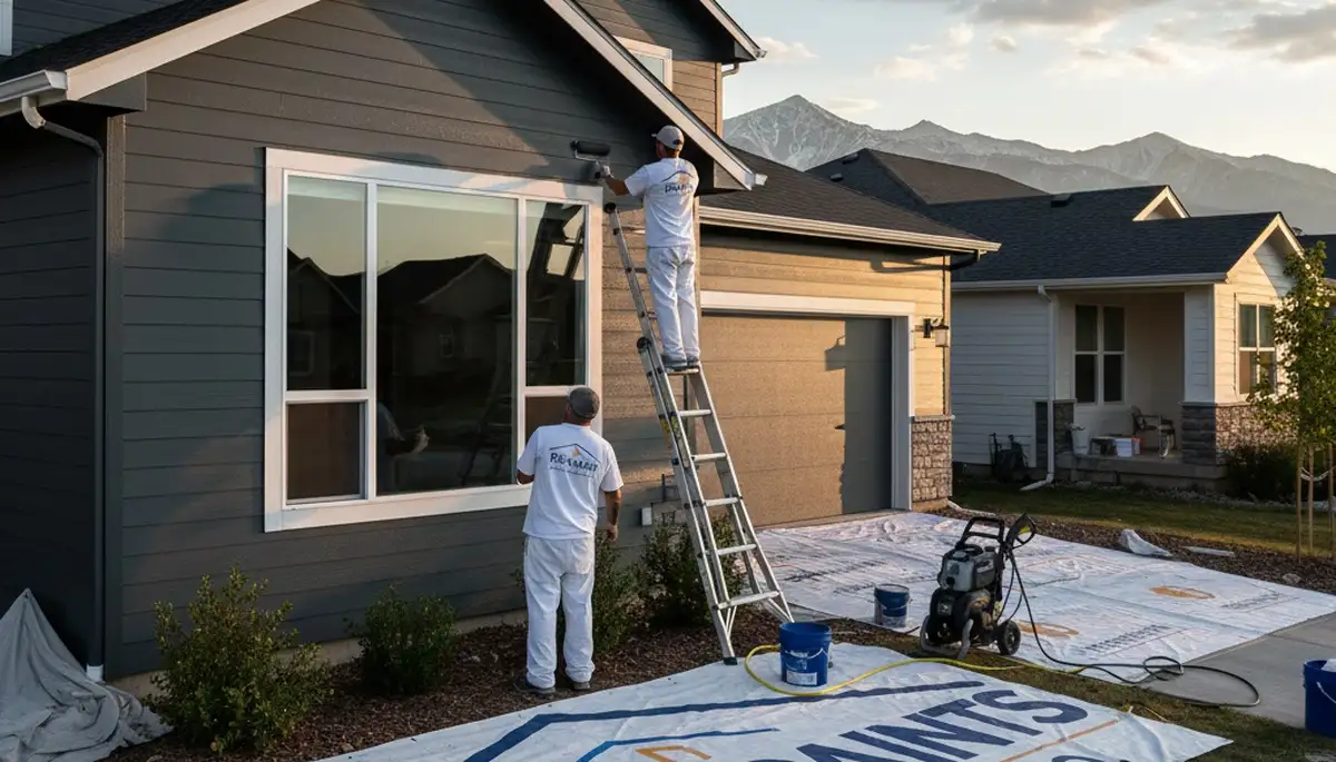 House painter providing exterior painting services in Boulder, CO