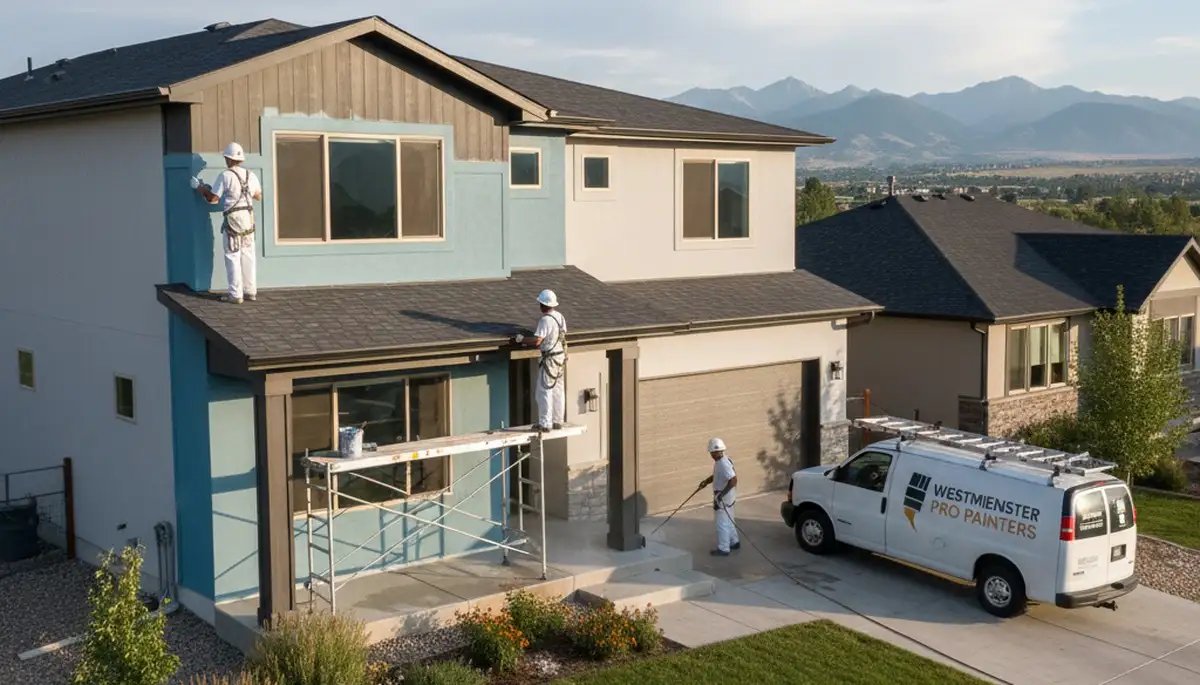 House painters providing exterior painting services in Boulder, CO for local homes