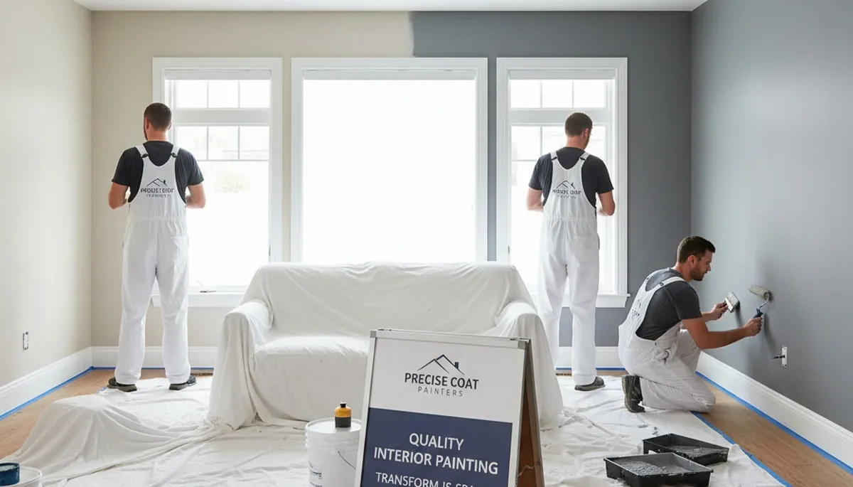 Professional interior house painters working in Boulder, CO home with fresh wall color and clean finish