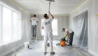 Professional popcorn ceiling removal and repainting in Boulder, CO home interior