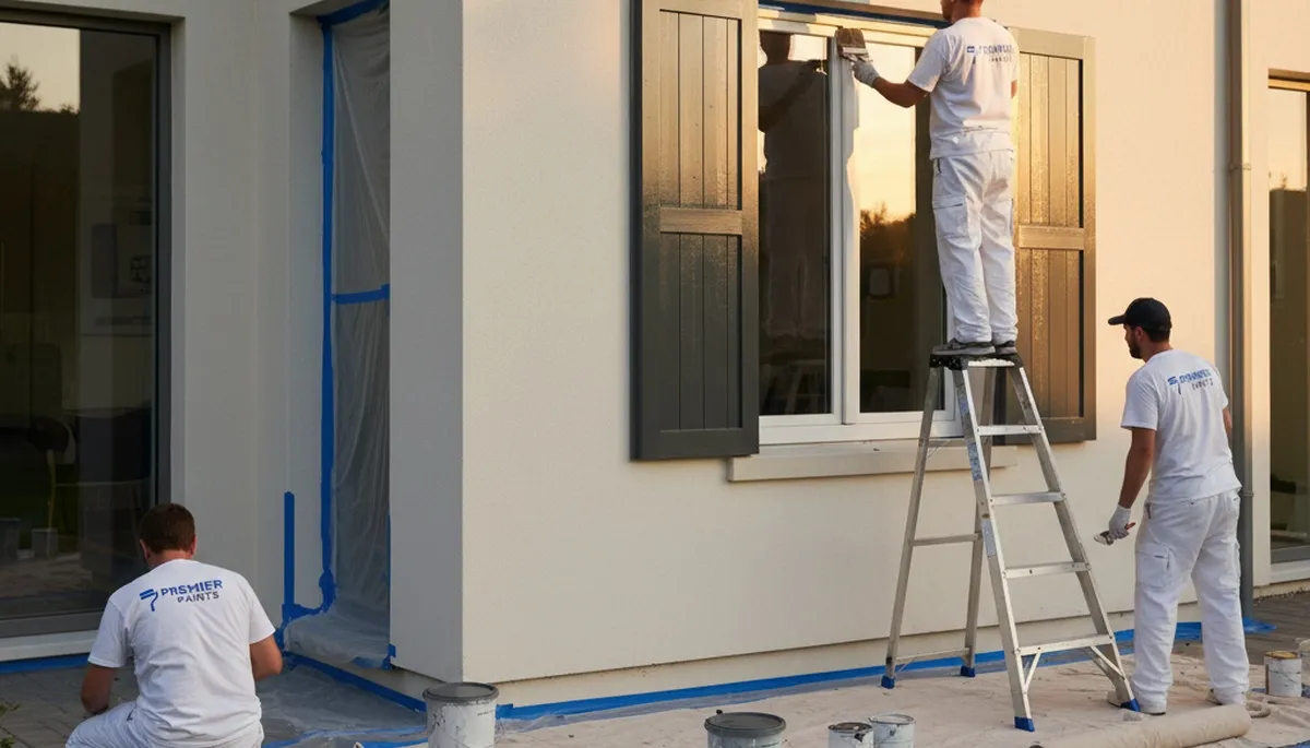 Professional shutter painting and refinishing on home exterior in Boulder, CO by expert painters
