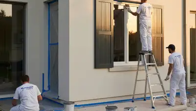 Professional shutter painting and refinishing on home exterior in Boulder, CO by expert painters
