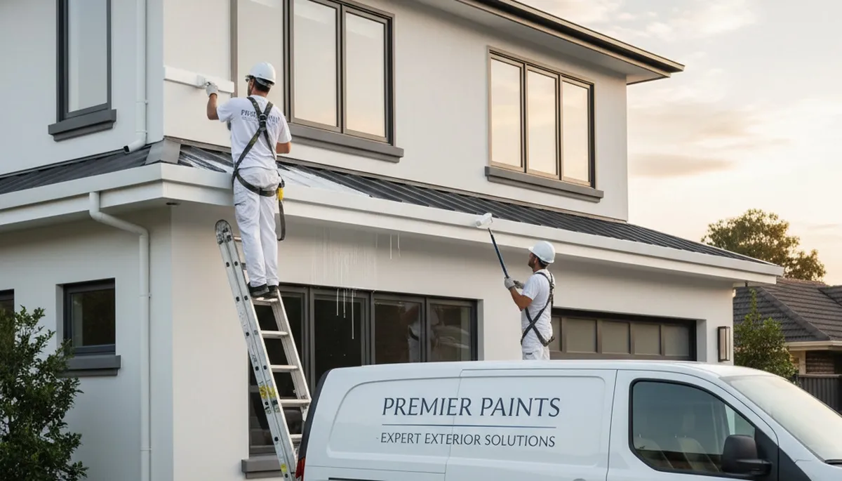 Professional trim and fascia painting on Boulder CO home by expert house painters