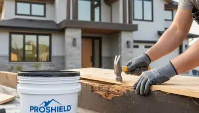 Professional wood rot repair on Boulder CO home exterior by expert house painters